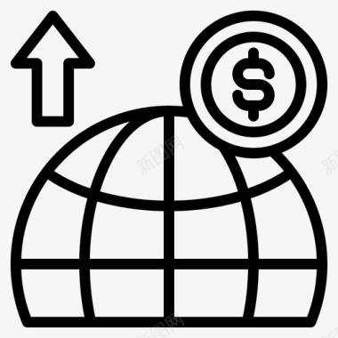 全球商业和金融117线性图标图标