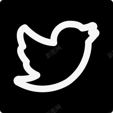 Twitter社交媒体徽标9填充图标图标