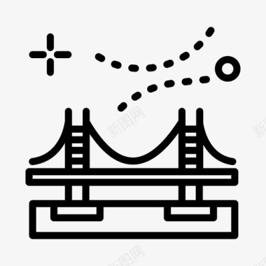 桥城市63直线图标图标