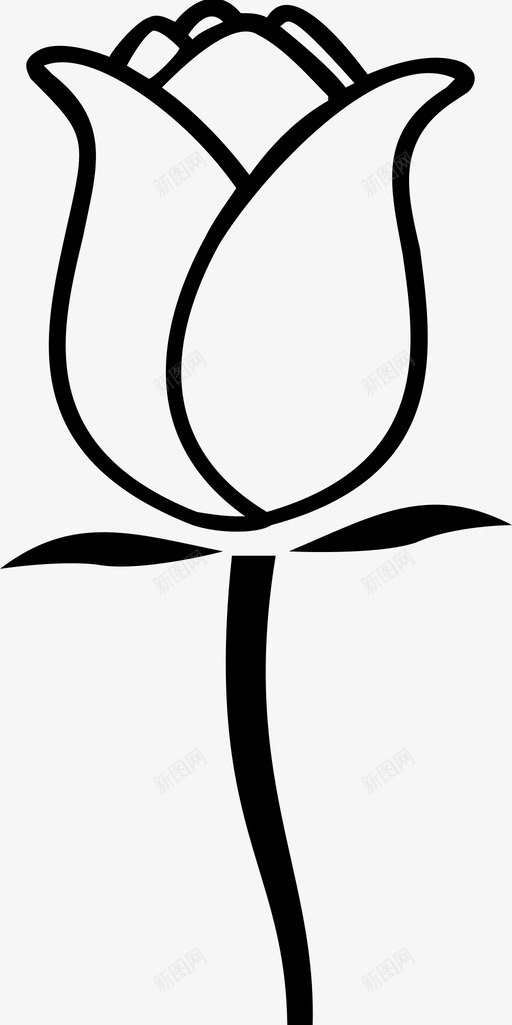 玫瑰花感情芬芳图标svg_新图网 https://ixintu.com 感情 玫瑰花 芬芳