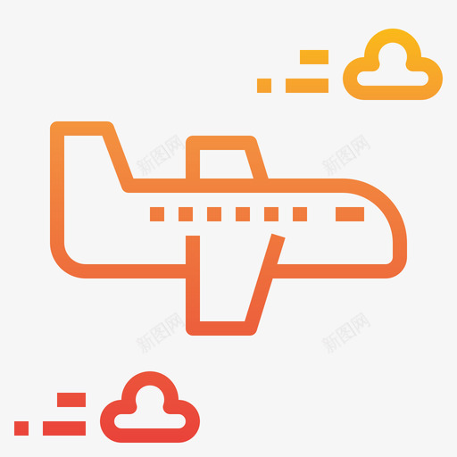 飞机物流和交付11梯度图标svg_新图网 https://ixintu.com 交付 梯度 物流 飞机