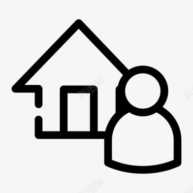 家庭用户家庭购买房子图标图标