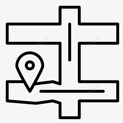 地图导航大头针图标svg_新图网 https://ixintu.com 地图 大头针 导航 常规 轮廓