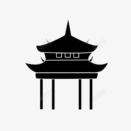 中国宝塔中国建筑中国文化图标svg_新图网 https://ixintu.com 中国 中国文化 宝塔 建筑