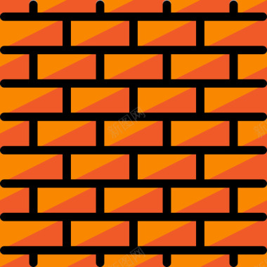 砖墙结构170线颜色图标图标