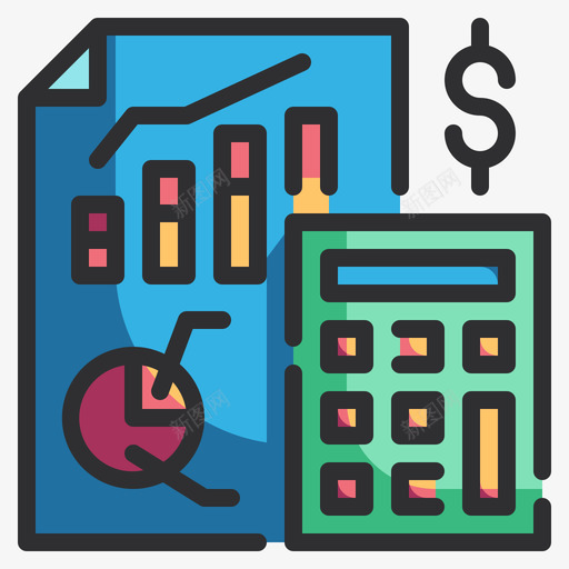 会计学大学课程3线性颜色图标svg_新图网 https://ixintu.com 会计学 大学 线性 课程 颜色