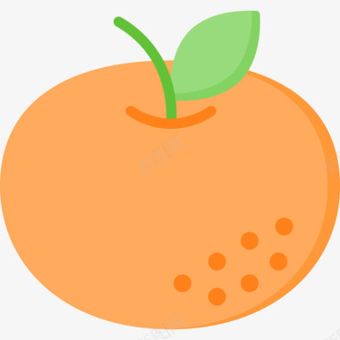 橙色营养16扁平图标图标