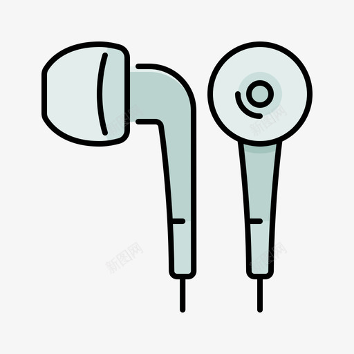 耳机苹果产品1线性颜色图标svg_新图网 https://ixintu.com 产品 线性 耳机 苹果 颜色