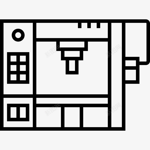 3d打印机工业过程47线性图标svg_新图网 https://ixintu.com 3d 工业 打印机 线性 过程