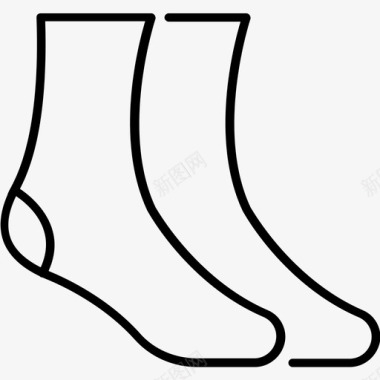 曲棍球衣服袜子图标图标