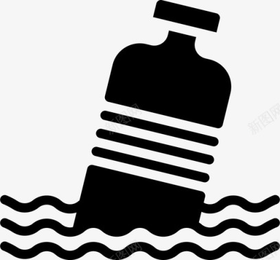 塑料瓶污染40填充图标图标