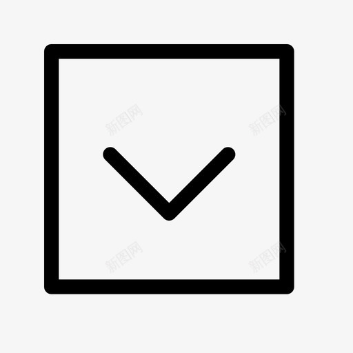V形折叠向下图标svg_新图网 https://ixintu.com ui ux 向下 展开 折叠 方块 显示 隐藏