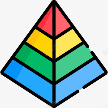 金字塔图信息图表元素16线性颜色图标图标