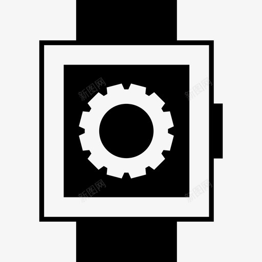 智能手表设置配置齿轮图标svg_新图网 https://ixintu.com 手表 智能 标志 标志符 符号 设置 配置 齿轮