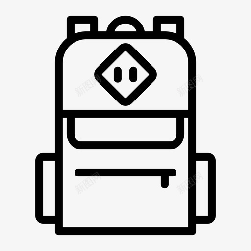 书包背包学生包图标svg_新图网 https://ixintu.com 书包 学生 教育 背包