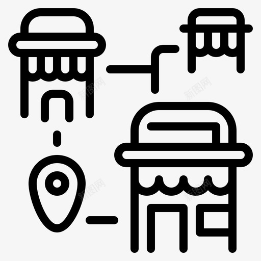 市场商店商业地图图标svg_新图网 https://ixintu.com 商业 商店 图标 地图 市场
