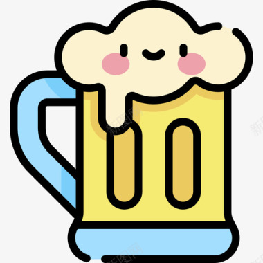 啤酒啤酒节49线性颜色图标图标