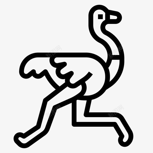 鸵鸟动物77直系图标svg_新图网 https://ixintu.com 动物 直系 鸵鸟