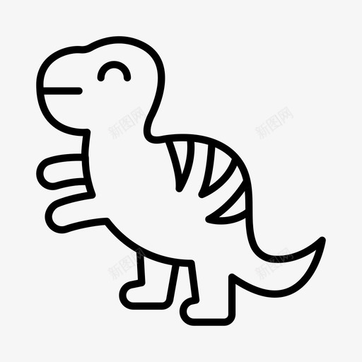 霸王龙恐龙侏罗纪公园图标svg_新图网 https://ixintu.com 三叠 侏罗纪 公园 恐龙 霸王