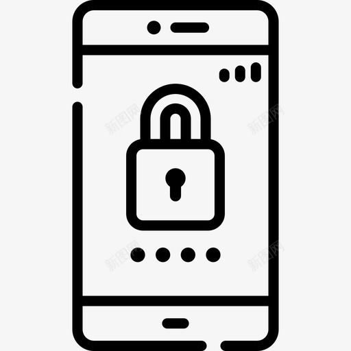 安全码android应用程序14线性图标svg_新图网 https://ixintu.com android 全码 安全 应用程序 线性