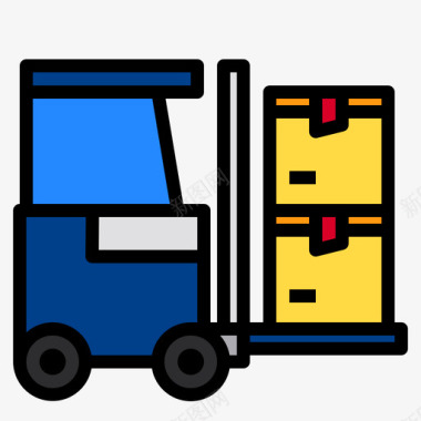 货物物流98线性颜色图标图标