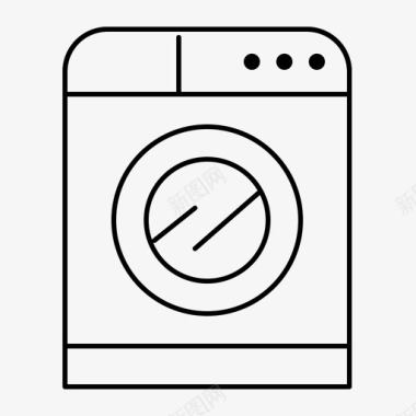 机器工艺洗衣机图标图标