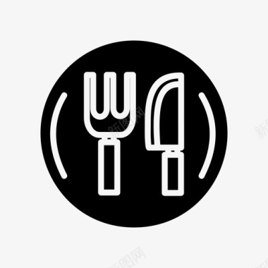 叉子餐刀勺子图标图标