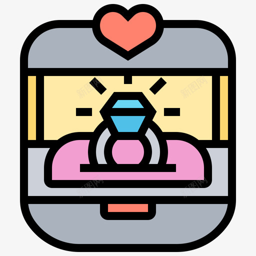 结婚戒指221号婚礼线性颜色图标svg_新图网 https://ixintu.com 221号 婚礼 戒指 线性 结婚 颜色