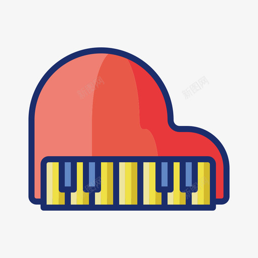 钢琴教育娱乐1线性颜色图标svg_新图网 https://ixintu.com 娱乐 教育 线性 钢琴 颜色
