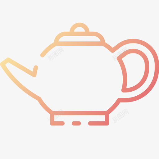 茶壶日本99渐变色图标svg_新图网 https://ixintu.com 变色 日本 渐变 茶壶