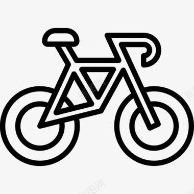 自行车野营163直线型图标图标