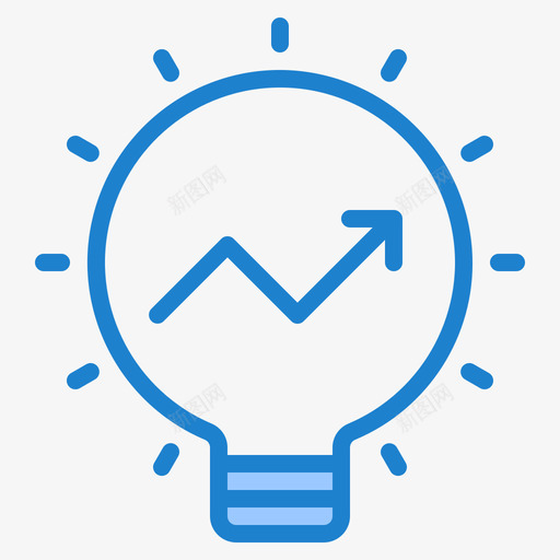 灯泡商业和金融121蓝色图标svg_新图网 https://ixintu.com 商业 灯泡 蓝色 金融