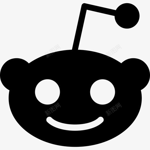 Reddit社交标志2填充图标svg_新图网 https://ixintu.com Reddit 填充 标志 社交