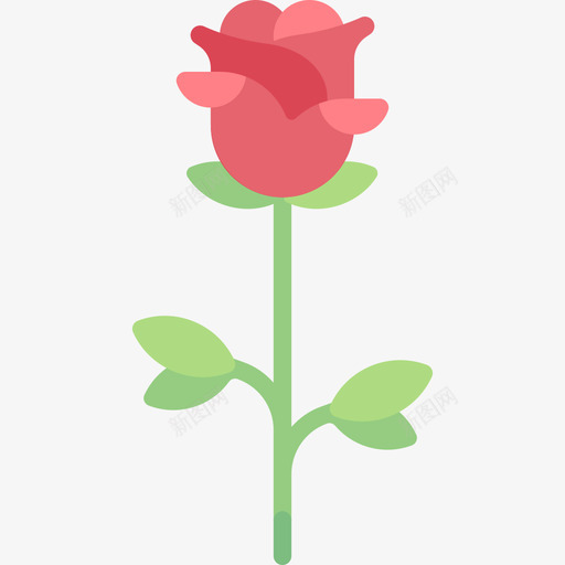 玫瑰自然122平坦图标svg_新图网 https://ixintu.com 平坦 玫瑰 自然