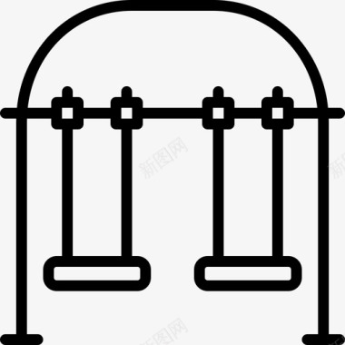秋千公园学龄前儿童图标图标