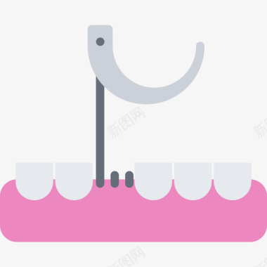牙贴牙医55扁平图标图标