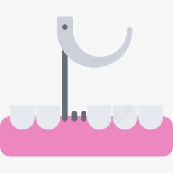 牙贴牙贴牙医55扁平图标高清图片