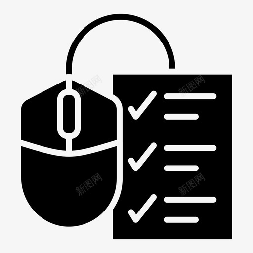 清单鼠标规则图标svg_新图网 https://ixintu.com 任务 作表 工作 清单 规则 鼠标