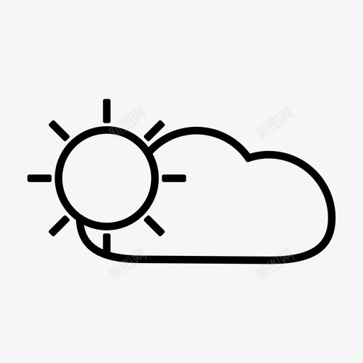 夏天云阳光图标svg_新图网 https://ixintu.com 假期 夏天 温暖 阳光