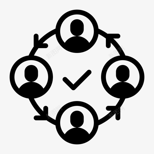 连接组业务项目管理图标svg_新图网 https://ixintu.com 业务 团队 标志 标志符 符号 结构 连接 项目管理