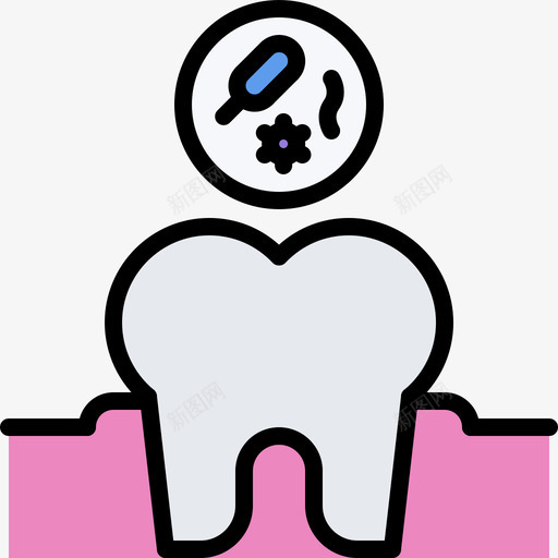 细菌牙医56颜色图标svg_新图网 https://ixintu.com 牙医 细菌 颜色