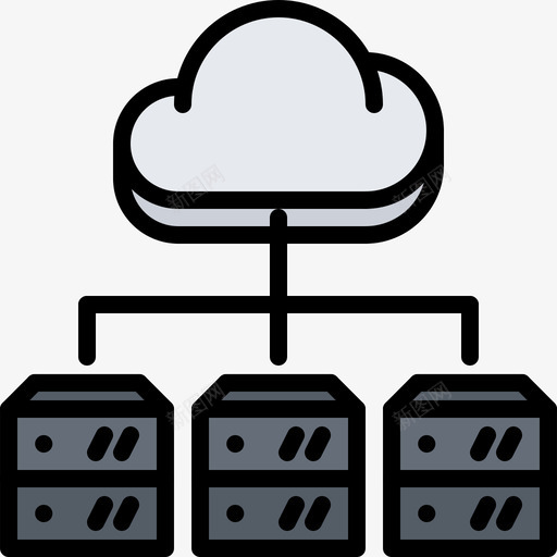 服务器云技术33彩色图标svg_新图网 https://ixintu.com 彩色 技术 服务器