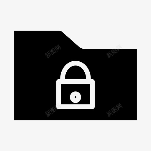 文件夹锁密钥安全图标svg_新图网 https://ixintu.com 安全 密钥 文件 文件夹