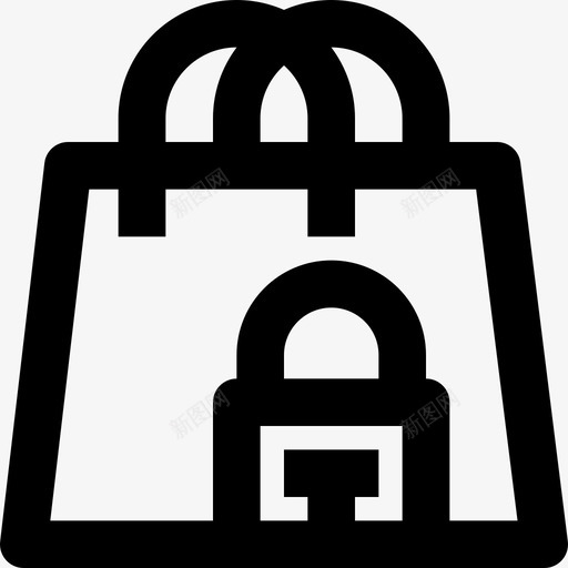 购物袋网络安全33线性图标svg_新图网 https://ixintu.com 线性 网络安全 购物袋