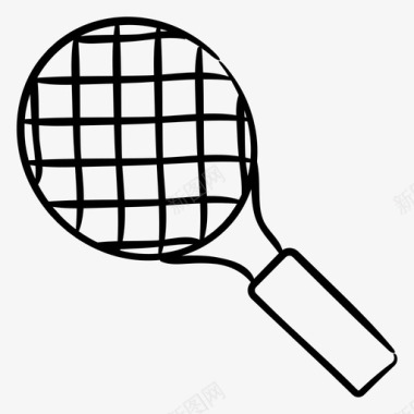 网球运动手绘图标图标