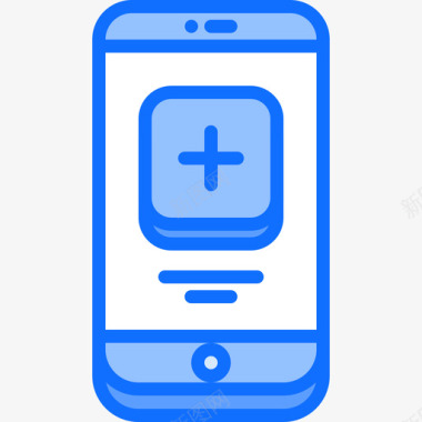 智能手机医疗技术10蓝色图标图标