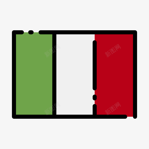 意大利国旗1线颜色图标svg_新图网 https://ixintu.com 国旗 意大利 颜色