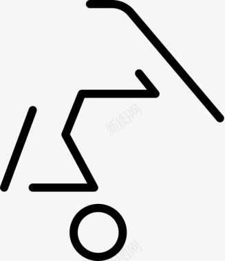 自由式滑雪滑梯图标图标