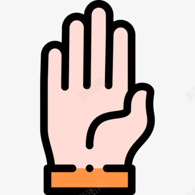 手手势27线颜色图标图标
