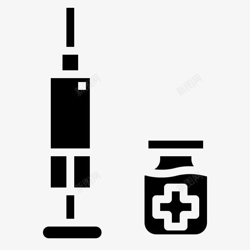 注射器医用212固体图标svg_新图网 https://ixintu.com 医用 固体 注射器